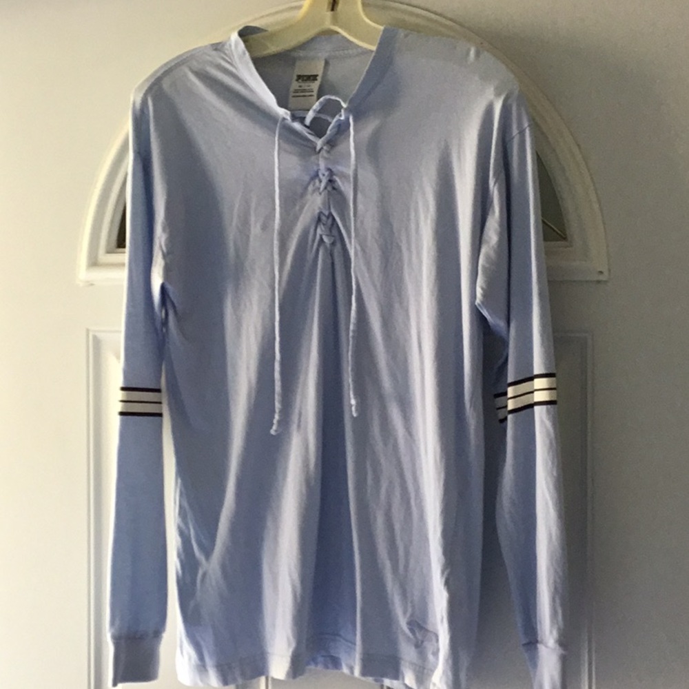 PINK Victoria SECRET Blue Long Sleeve Top, size XS